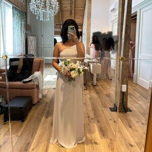 Show me Your Mumu Shannon One Shoulder Dress (color: Show Me The Ring Crisp)